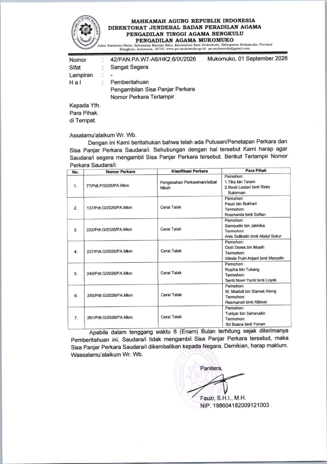 SURAT PEMBERITAHUAN PSP SEPTEMBER 2026 page 0001
